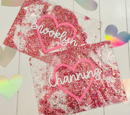 Pink confetti placemat